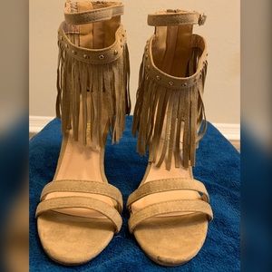 Fringe Heel Sandal